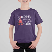 Funny Christmas Native American T Shirt For Kid Christmas With My Tribes - Wonder Print Shop