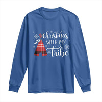 Funny Christmas Native American Long Sleeve Shirt Christmas With My Tribes