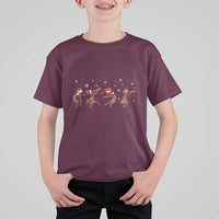 Funny Christmas Native American T Shirt For Kid Santa Kokopeli Snowflake - Wonder Print Shop