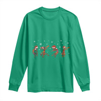 Funny Christmas Native American Long Sleeve Shirt Santa Kokopeli Snowflake