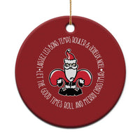 Funny Cajun Louisiana Xmas Christmas Ornament Laissez Les Bons Temps Rouler & Joyeux Merry Xmas Santa Saint Symbol - Wonder Print Shop