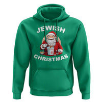 Funny Jewish Christmas Hoodie Santa Is Eating Chinese Food Hanukkah Hebrew