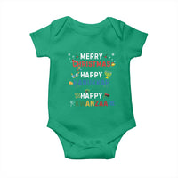 Funny Merry Christmas Happy Hanukkah Happy Kwanzaa Holiday Baby Onesie