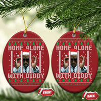 Funny Dirty Santa Diddy Xmas Christmas Ornament Home Alone With Diddy - Wonder Print Shop