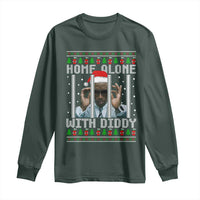 Funny Dirty Santa Diddy Christmas Long Sleeve Shirt Home Alone With Diddy