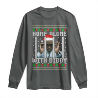 Funny Dirty Santa Diddy Christmas Long Sleeve Shirt Home Alone With Diddy