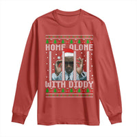 Funny Dirty Santa Diddy Christmas Long Sleeve Shirt Home Alone With Diddy