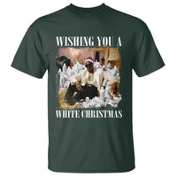 Funny Dirty Santa Diddy Christmas T Shirt Wishing You A White Christmas Santa Hat - Wonder Print Shop