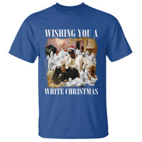 Funny Dirty Santa Diddy Christmas T Shirt Wishing You A White Christmas Santa Hat - Wonder Print Shop