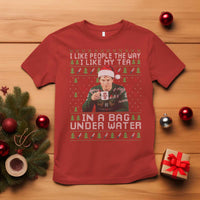 Funny Christmas Crime Drama T Shirt I Like People The Way I Like My Tea In A Bag Under Water - Wonder Print Shop