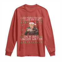 Funny Christmas Crime Drama Long Sleeve Shirt I Like People The Way I Like My Tea In A Bag Under Water - Wonder Print Shop