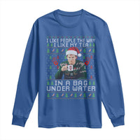 Funny Christmas Crime Drama Long Sleeve Shirt I Like People The Way I Like My Tea In A Bag Under Water - Wonder Print Shop