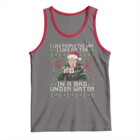 Funny Christmas Crime Drama Tank Top I Like People The Way I Like My Tea In A Bag Under Water - Wonder Print Shop