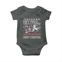 Funny Christmas Psycho Baby Onesie Hey Paul Merry Christmas Serrial Killer Movie - Wonder Print Shop