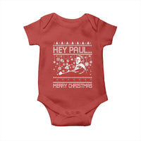 Funny Christmas Psycho Baby Onesie Hey Paul Merry Christmas Serrial Killer Movie - Wonder Print Shop