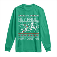 Funny Christmas Psycho Long Sleeve Shirt Hey Paul Merry Christmas Serrial Killer Movie - Wonder Print Shop