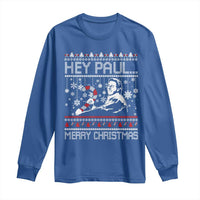 Funny Christmas Psycho Long Sleeve Shirt Hey Paul Merry Christmas Serrial Killer Movie - Wonder Print Shop