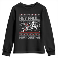 Funny Christmas Psycho Youth Sweatshirt Hey Paul Merry Christmas Serrial Killer Movie - Wonder Print Shop