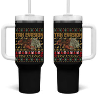 Tax Evasion Lobster Christmas Tumbler With Handle Funny Sarcasm Oddly Specific Meme - Wonder Print Shop