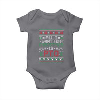 All I Want For Christmas Is PTO Baby Onesie Funny Office Xmas Holiday Work - Wonder Print Shop