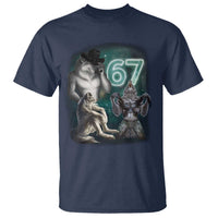 Funny 67 Alpha Wolf T Shirt Cringe Werewolf Howling Six Seven Meme - Wonder Print Shop