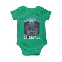 Funny 67 Alpha Wolf Baby Onesie Alpha Loading 67 Savage Six Seven Gen Z Meme - Wonder Print Shop