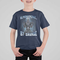 Funny 67 Alpha Wolf T Shirt For Kid Alpha Loading 67 Savage Six Seven Gen Z Meme - Wonder Print Shop