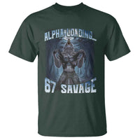 Funny 67 Alpha Wolf T Shirt Alpha Loading 67 Savage Six Seven Gen Z Meme - Wonder Print Shop