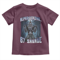 Funny 67 Alpha Wolf Toddler T Shirt Alpha Loading 67 Savage Six Seven Gen Z Meme - Wonder Print Shop
