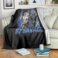 Funny Six Seven Alpha Wolf Throw Blanket Alpha Loading 67 Savage Wolves Moon Meme
