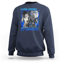 Funny Six Seven Alpha Wolf Sweatshirt Alpha Loading 67 Savage Wolves Moon Meme