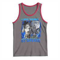 Funny Six Seven Alpha Wolf Tank Top Alpha Loading 67 Savage Wolves Moon Meme