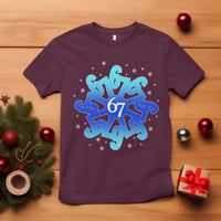 Funny 67 Christmas Snowflake T Shirt Six Seven Meme Xmas - Wonder Print Shop