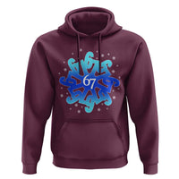 Funny 67 Christmas Snowflake Hoodie Six Seven Meme Xmas - Wonder Print Shop