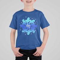Funny 67 Christmas Snowflake T Shirt For Kid Six Seven Meme Xmas - Wonder Print Shop