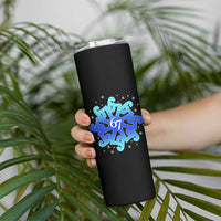 Funny 67 Christmas Snowflake Skinny Tumbler Six Seven Meme Xmas - Wonder Print Shop