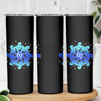 Funny 67 Christmas Snowflake Skinny Tumbler Six Seven Meme Xmas - Wonder Print Shop