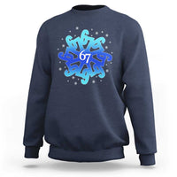 Funny 67 Christmas Snowflake Sweatshirt Six Seven Meme Xmas - Wonder Print Shop