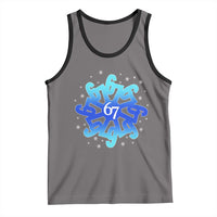 Funny 67 Christmas Snowflake Tank Top Six Seven Meme Xmas - Wonder Print Shop