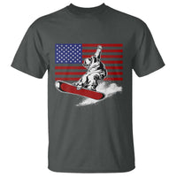 Funny Snowboarding Lover American Flag Winter Sport T Shirt - Wonder Print Shop