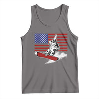 Funny Snowboarding Lover American Flag Winter Sport Tank Top - Wonder Print Shop