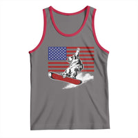 Funny Snowboarding Lover American Flag Winter Sport Tank Top - Wonder Print Shop