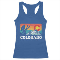 Funny Colorado Skiing Bigfoot Snow Mountain Winter Sport Racerback Tank Top - Wonder Print Shop