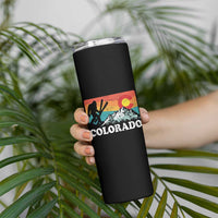Funny Colorado Skiing Bigfoot Snow Mountain Winter Sport Skinny Tumbler - Wonder Print Shop
