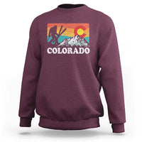 Funny Colorado Skiing Bigfoot Snow Mountain Winter Sport Sweatshirt - Wonder Print Shop