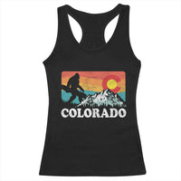 Funny Colorado Snowboarding Bigfoot Mountain Winter Sport Racerback Tank Top - Wonder Print Shop