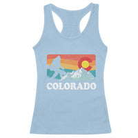 Funny Colorado Snowboarding Bigfoot Mountain Winter Sport Racerback Tank Top - Wonder Print Shop
