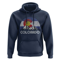 Colorado Flag Mountain 70s Retro Patriotic Colorado State Day Hoodie - Wonder Print Shop
