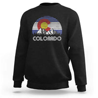 Colorado Flag Mountain 70s Retro Patriotic Colorado State Day Sweatshirt - Wonder Print Shop