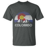 Colorado Flag Mountain 70s Retro Patriotic Colorado State Day T Shirt - Wonder Print Shop